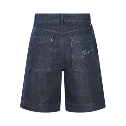 Jacquemus Logo Embroidered Denim Shorts