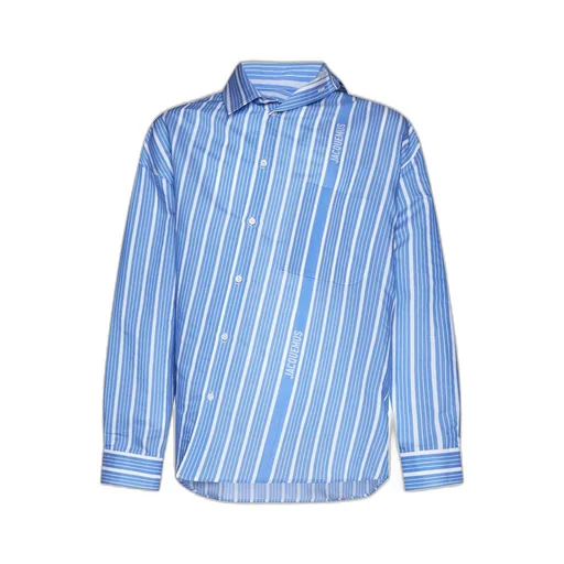 Jacquemus Striped Asymmetric Long-Sleeve Shirt