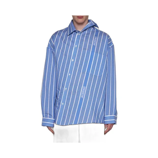 Jacquemus Striped Asymmetric Long-Sleeve Shirt