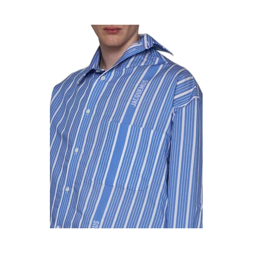 Jacquemus Striped Asymmetric Long-Sleeve Shirt