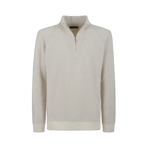 Incotex Half-Zip Ribbed Knitwear