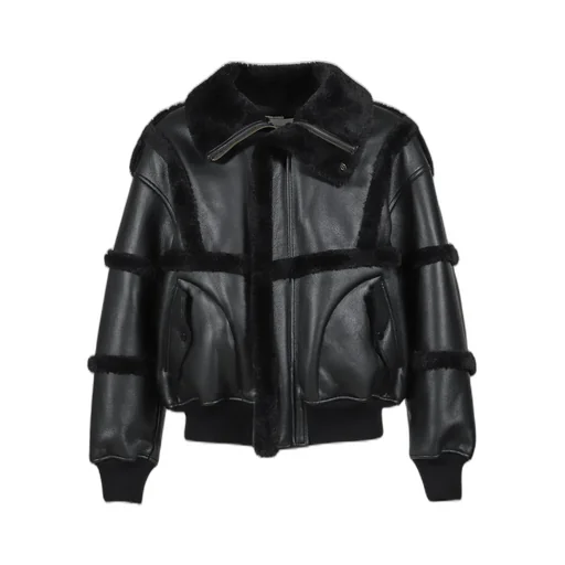 Double Sided Sherpa Jacket / Blk