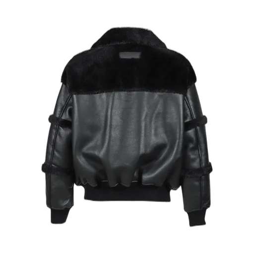 Double Sided Sherpa Jacket / Blk