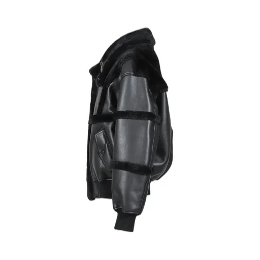 Double Sided Sherpa Jacket / Blk