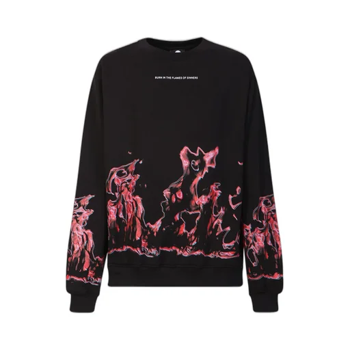 Ihs Flames Graphic Roundneck Sweatshirt