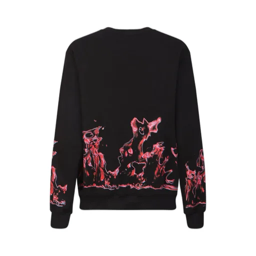 Ihs Flames Graphic Roundneck Sweatshirt