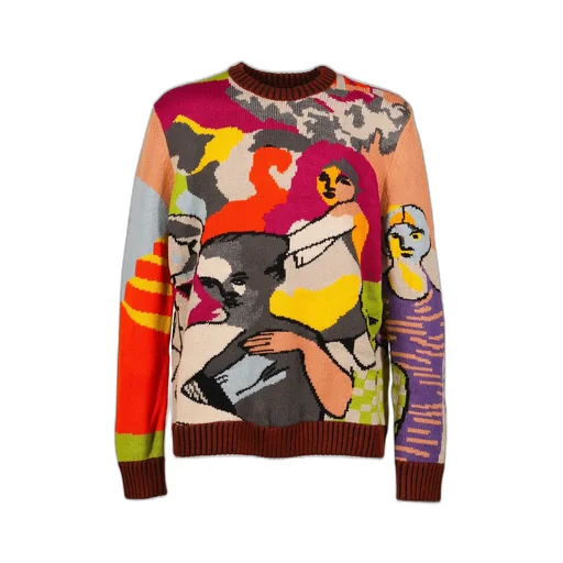 Two Step Hand Embrioderd Sweater / Multi