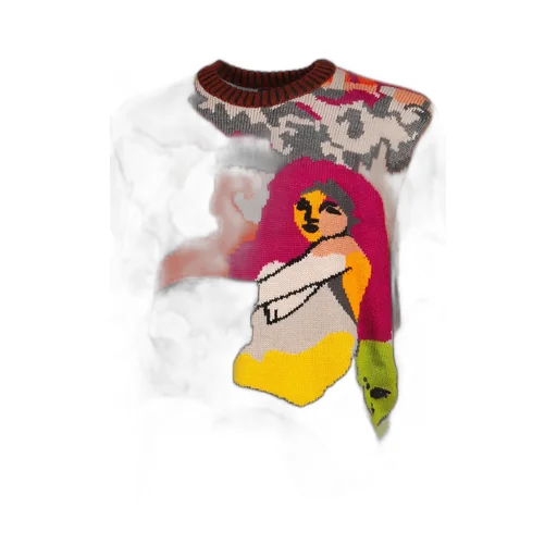 Two Step Hand Embrioderd Sweater / Multi