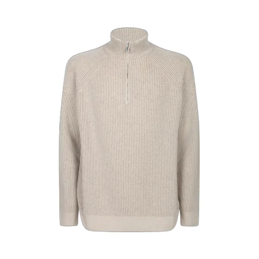 Incotex Ribbed High Collar Knitwear
