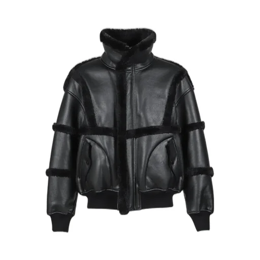 Double Sided Sherpa Jacket / Blk
