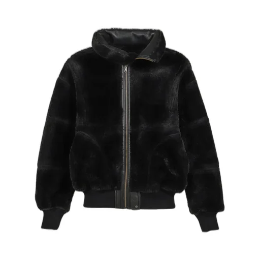 Double Sided Sherpa Jacket / Blk