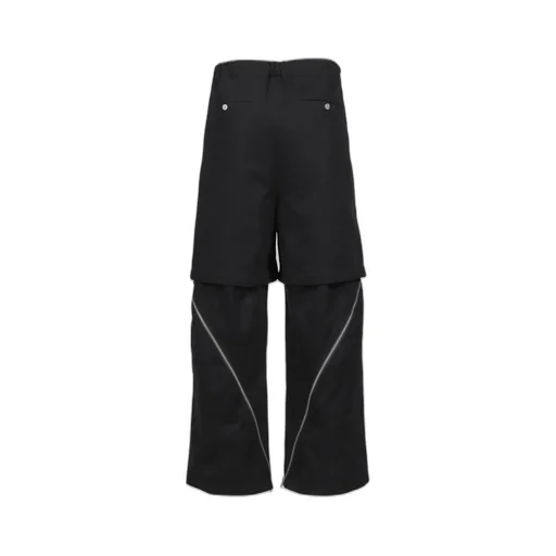 Double Layered Zip Trousers / Blk
