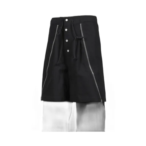 Double Layered Zip Trousers / Blk