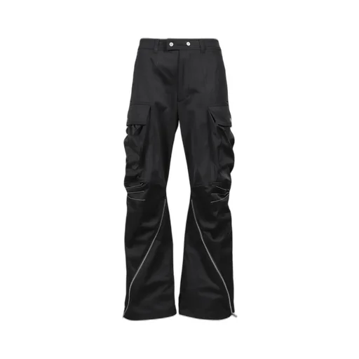 Articulated Knee Dart Cargo Trousers / Blk