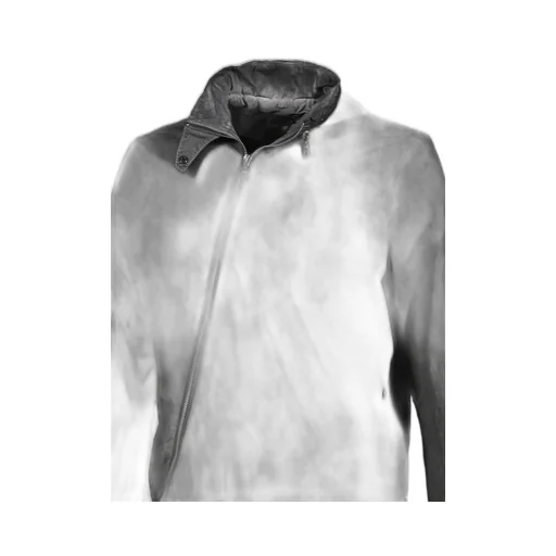 Diagonal Zip Explorer Jacket / Object Dyed Gray