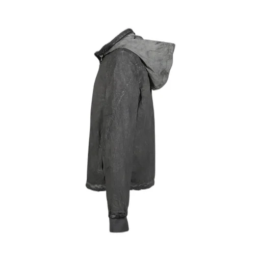 Diagonal Zip Explorer Jacket / Object Dyed Gray