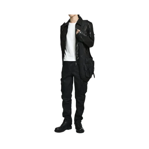 Waxed Combat Pants / Black
