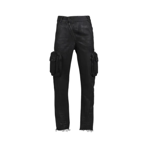 Waxed Combat Pants / Black