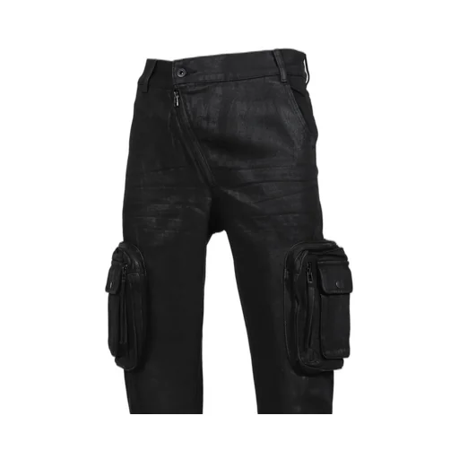 Waxed Combat Pants / Black