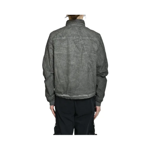 Diagonal Zip Explorer Jacket / Object Dyed Gray