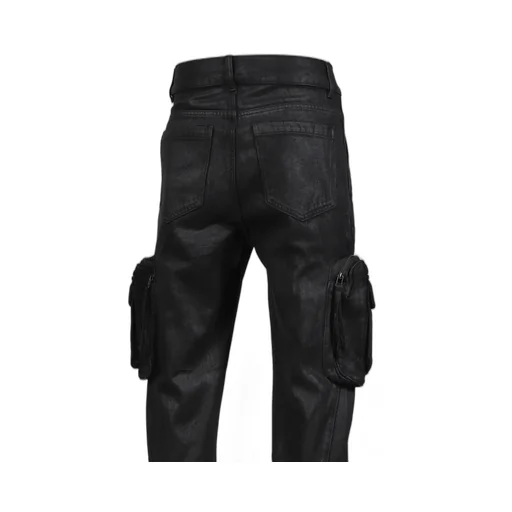 Waxed Combat Pants / Black