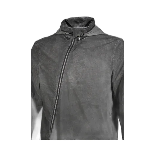 Diagonal Zip Explorer Jacket / Object Dyed Gray