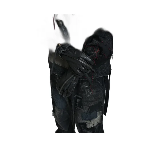 Horse Leather Zip Gloves / Black