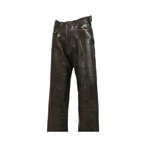 Cracking Coated Wide Pants .14 / Brw