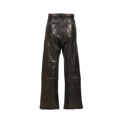 Cracking Coated Wide Pants .14 / Brw