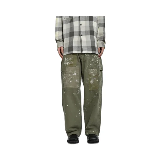 Paint Stained Usmc P-44 Hbt Trousers / Paint Stained Od