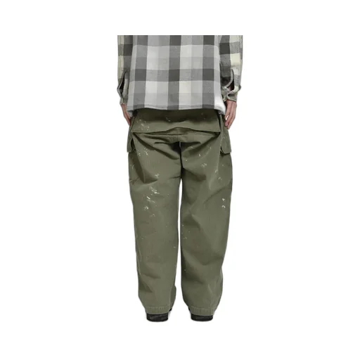 Paint Stained Usmc P-44 Hbt Trousers / Paint Stained Od
