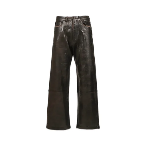 Cracking Coated Wide Pants .14 / Brw