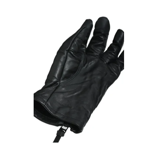 Horse Leather Zip Gloves / Black