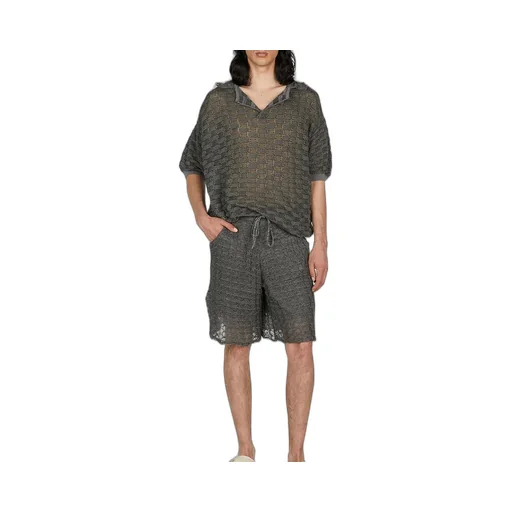 Isa Boulder Basket Weave Knitted Polo Shirt