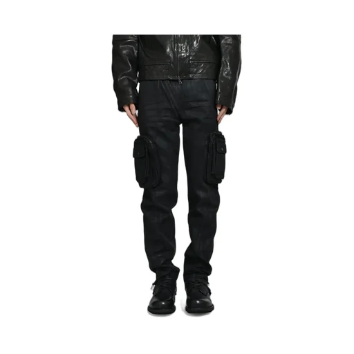 Waxed Combat Pants / Black