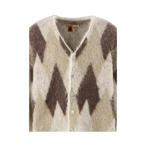 Knit Cardigan/Argyle/Multi