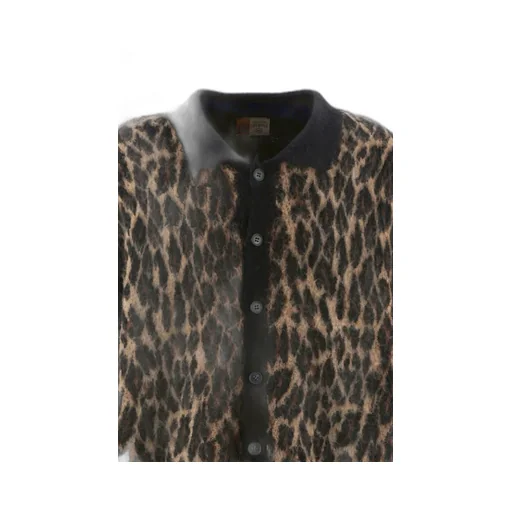 Knit Cardigan/Leopard / Black