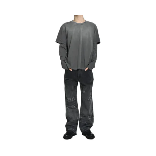 Sun Faded Double Layer Tee / Faded Gry