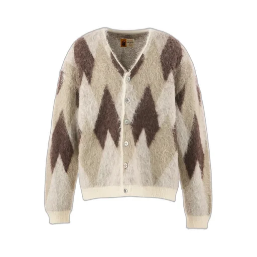 Knit Cardigan/Argyle/Multi