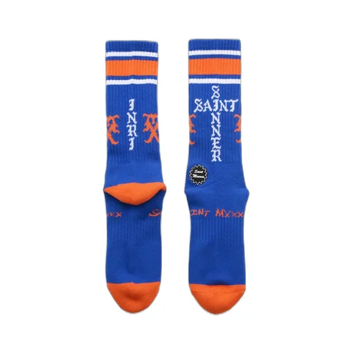 Socks/Sinner / Blu/Org/Wht