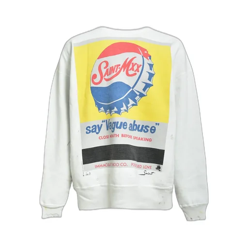 Crw Neck Swt/Vague Abuse / Wht