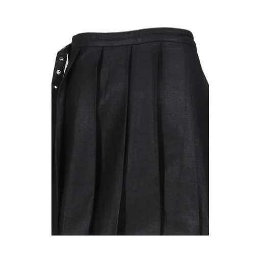 Waxed Wrap Skirt / Black