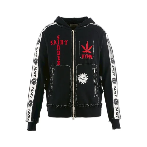 Alm_Zip Hoodie / Black