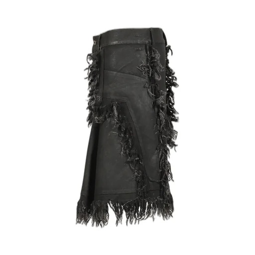 Shred Skirt Pants / Black