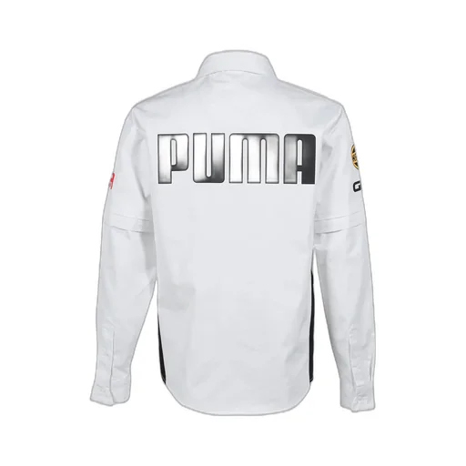 Layered Pit Crew Button Down / Wht