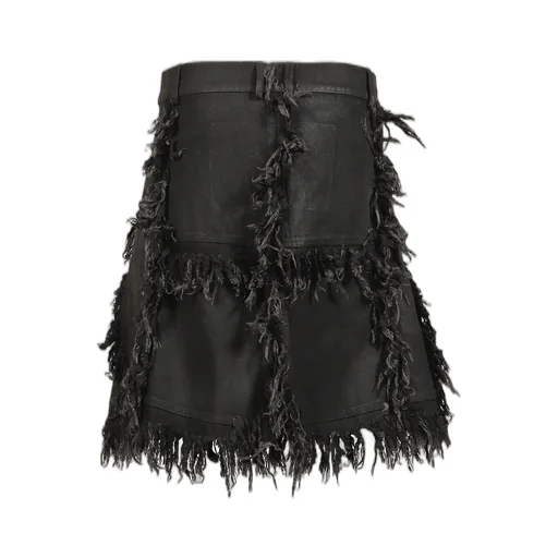 Shred Skirt Pants / Black
