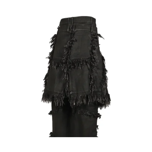 Shred Skirt Pants / Black
