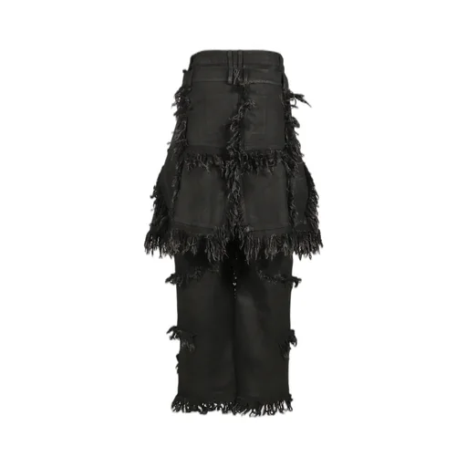 Shred Skirt Pants / Black