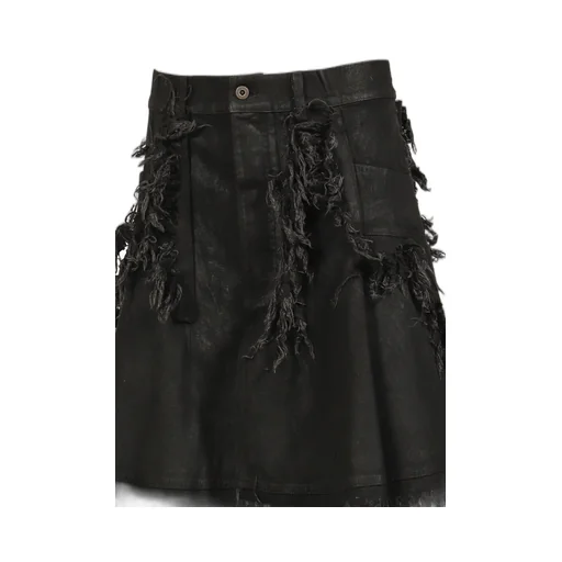 Shred Skirt Pants / Black