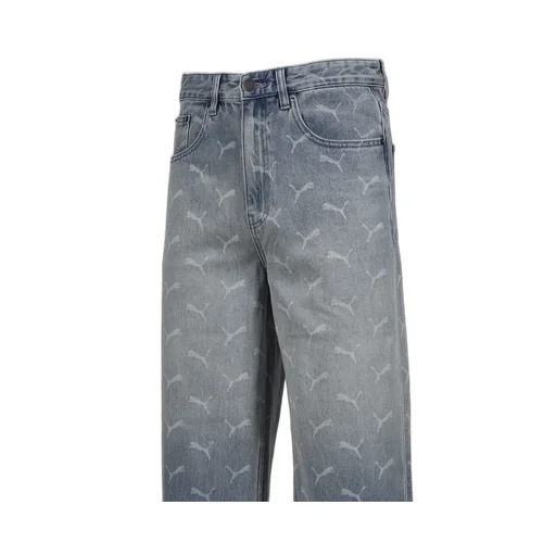 Laser Monogram Denim / Faded Denim-Aop
